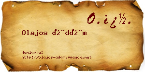 Olajos Ádám névjegykártya