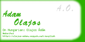 adam olajos business card